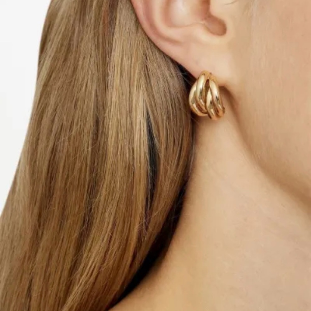 Anine Bing Knot 14k gold plated earrings - In perfect condition!